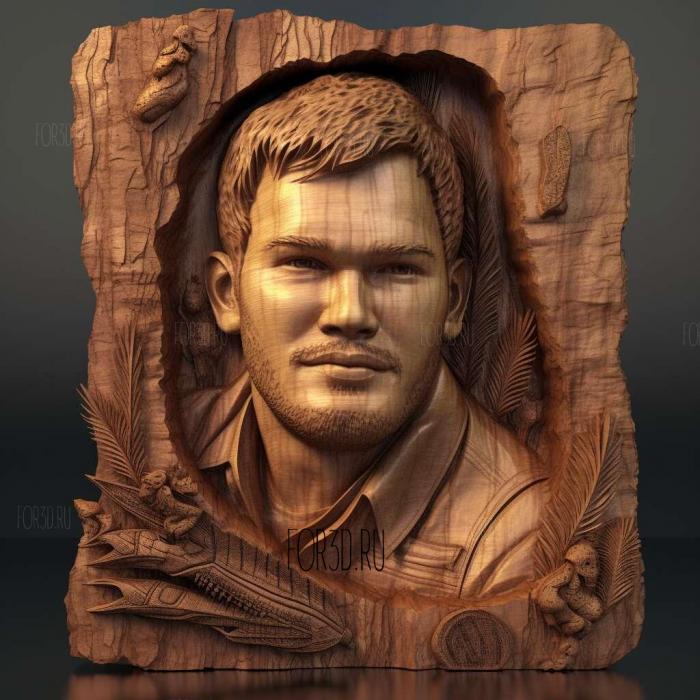 chris pratt 2 stl model for CNC